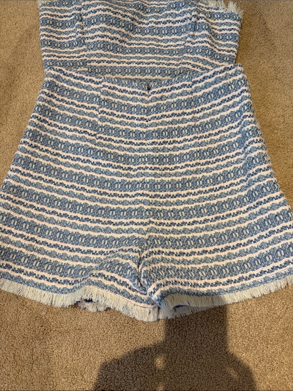 House of Harlow 1960 Blue and White Striped Two-Piece Skirt Set - Picture 7 of 10